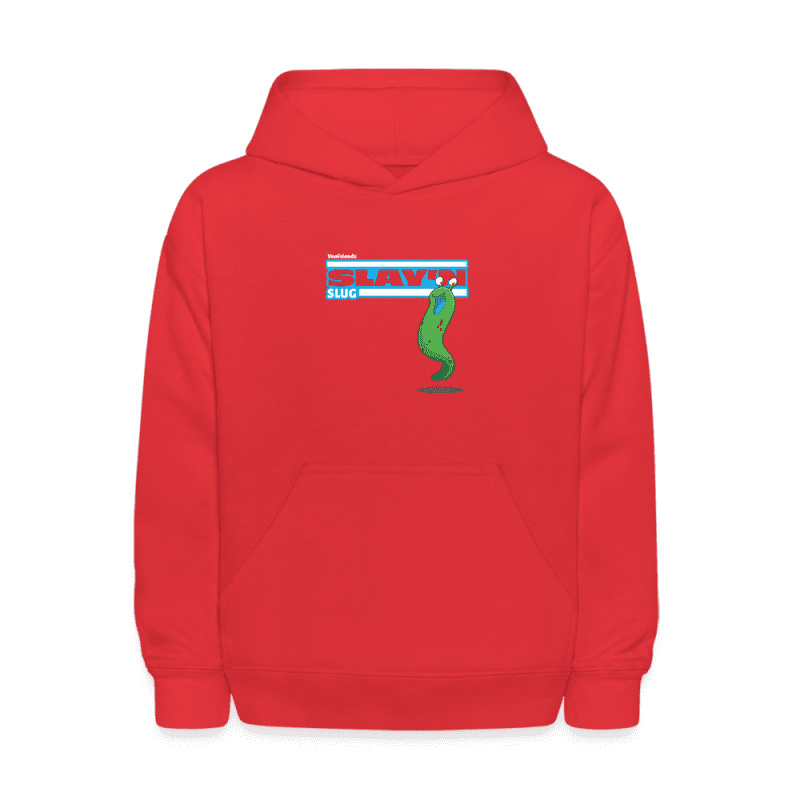 Slay'n Slug Character Comfort Kids Hoodie - red