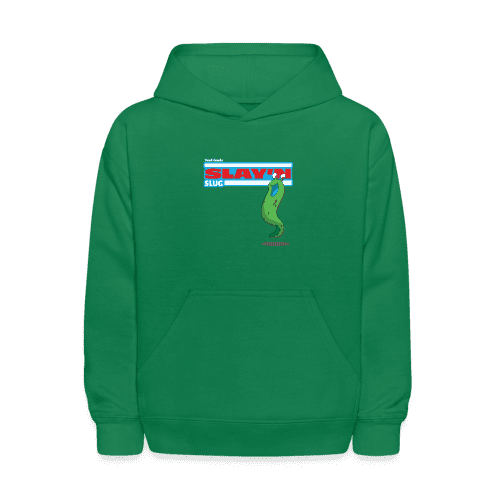 Slay'n Slug Character Comfort Kids Hoodie - kelly green