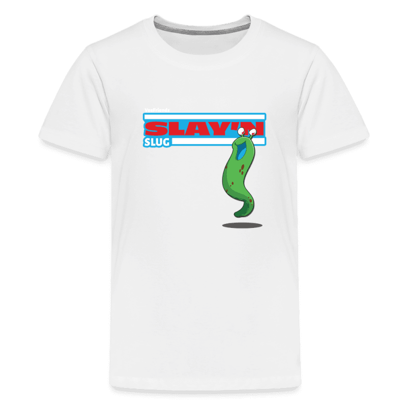 Slay'n Slug Character Comfort Kids Tee - white