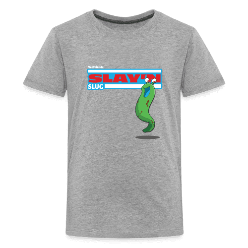 Slay'n Slug Character Comfort Kids Tee - heather gray