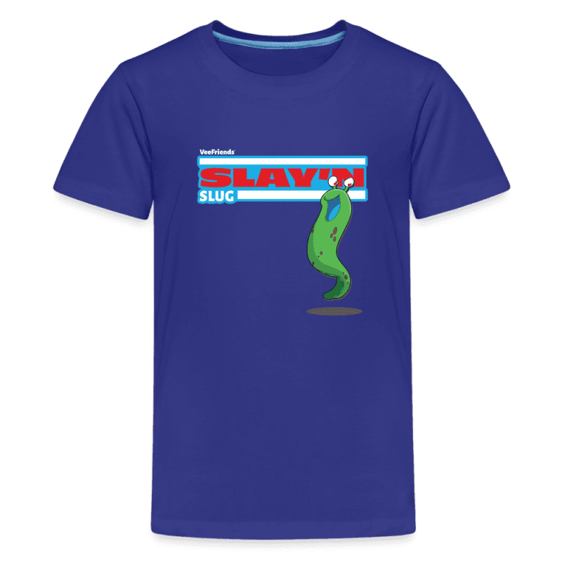 Slay'n Slug Character Comfort Kids Tee - royal blue