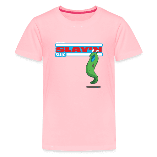 Slay'n Slug Character Comfort Kids Tee - pink