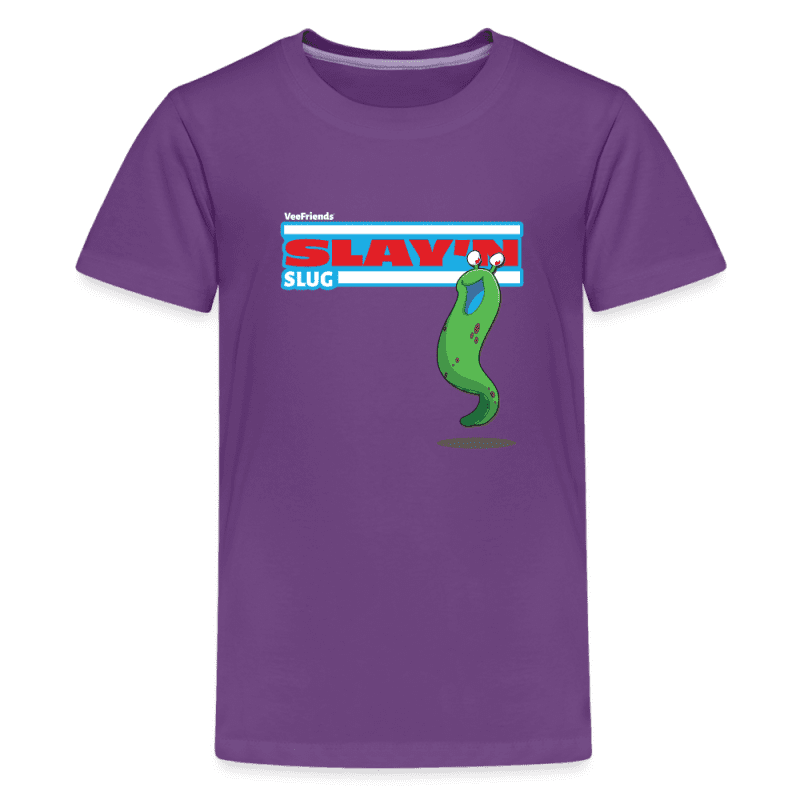 Slay'n Slug Character Comfort Kids Tee - purple