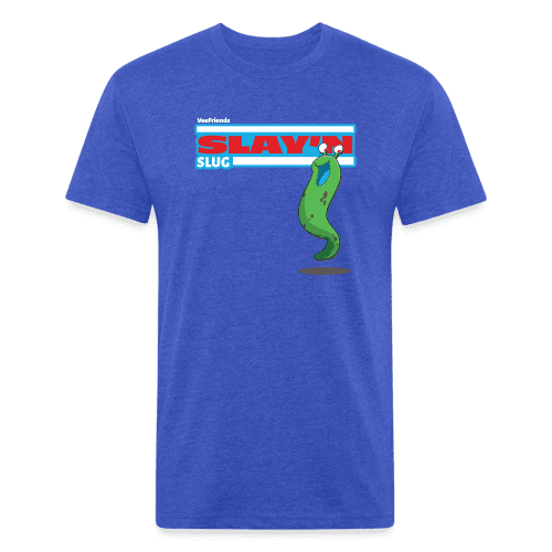 Slay'n Slug Character Comfort Adult Tee - heather royal