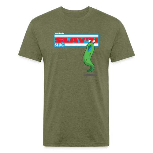 Slay'n Slug Character Comfort Adult Tee - heather military green