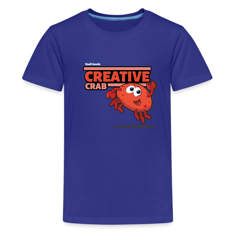 Creative Crab Character Comfort Kids Tee - royal blue