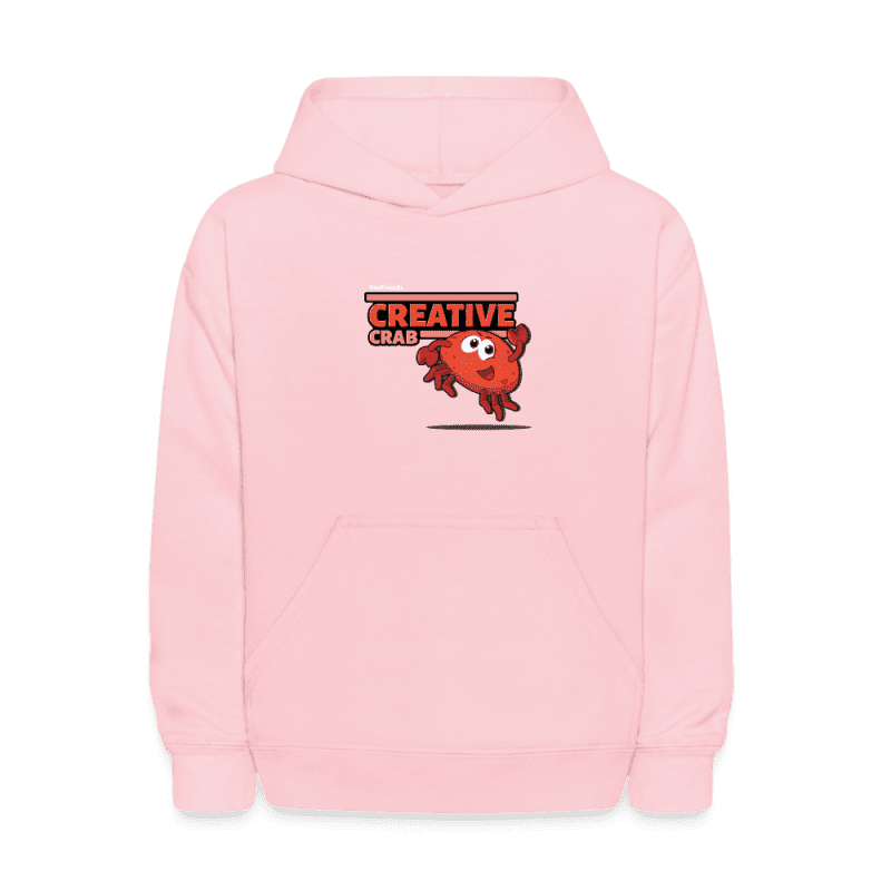 Creative Crab Character Comfort Kids Hoodie - pink