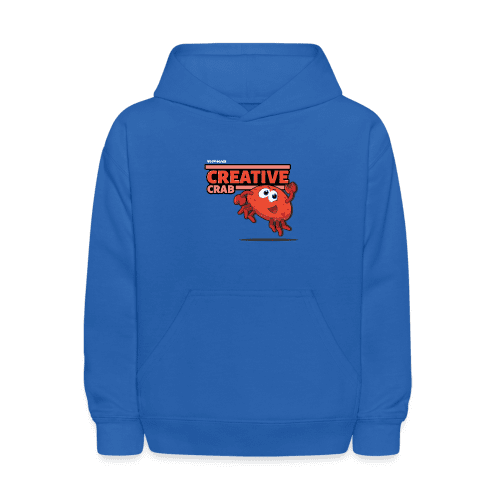 Creative Crab Character Comfort Kids Hoodie - royal blue