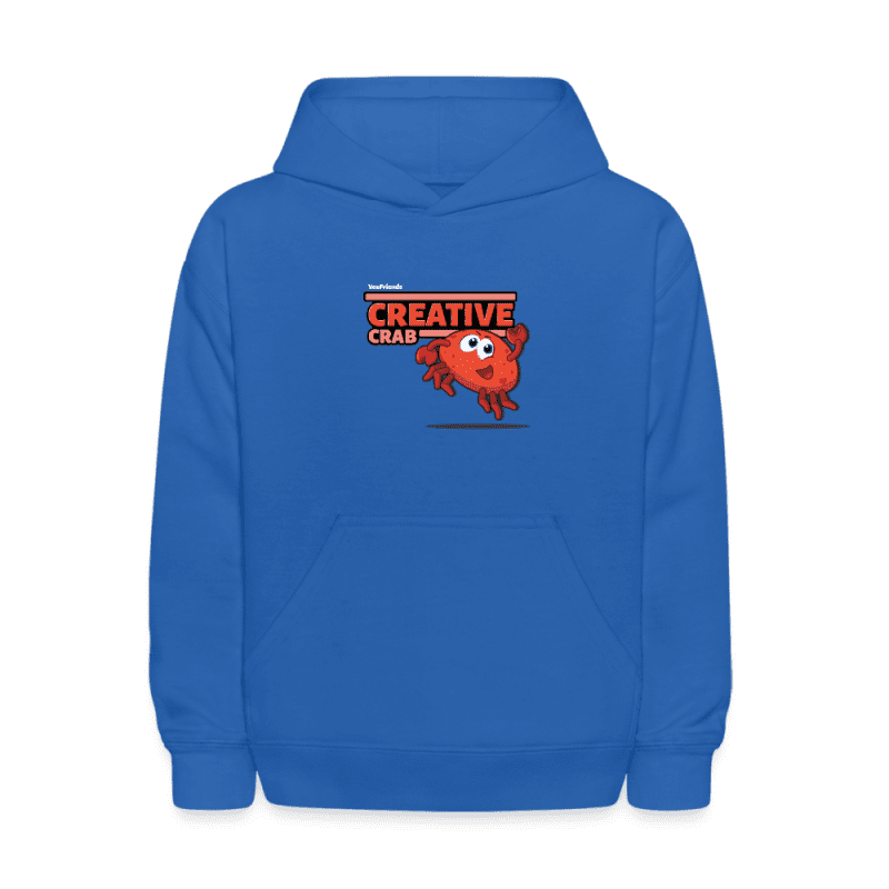 Creative Crab Character Comfort Kids Hoodie - royal blue