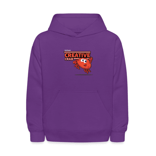 Creative Crab Character Comfort Kids Hoodie - purple