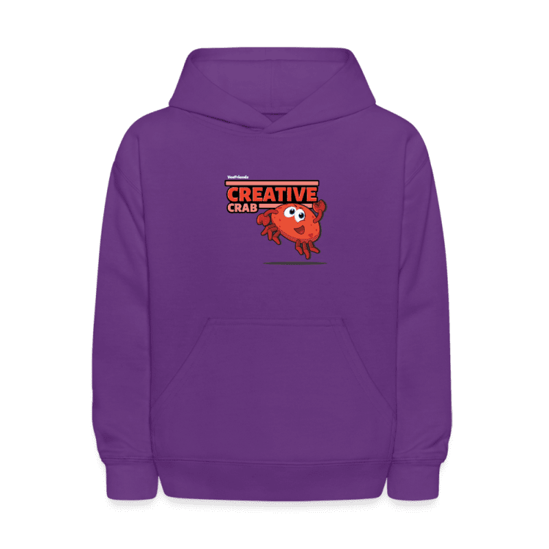 Creative Crab Character Comfort Kids Hoodie - purple