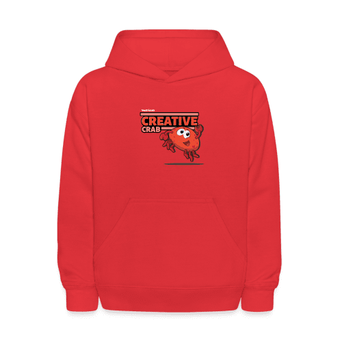 Creative Crab Character Comfort Kids Hoodie - red