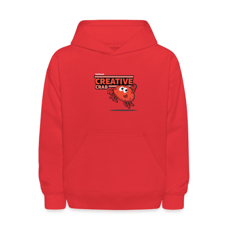 Creative Crab Character Comfort Kids Hoodie - red