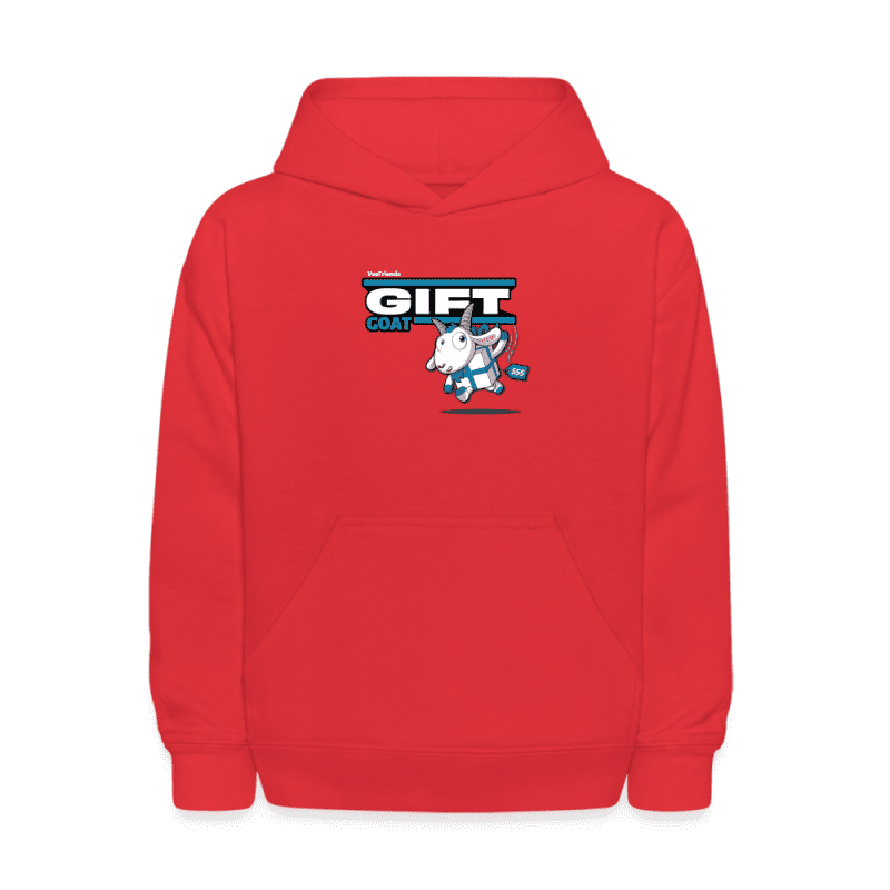 Gift Goat Character Comfort Kids Hoodie - red