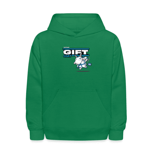 Gift Goat Character Comfort Kids Hoodie - kelly green