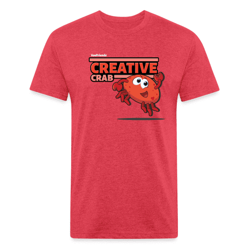 Creative Crab Character Comfort Adult Tee - heather red