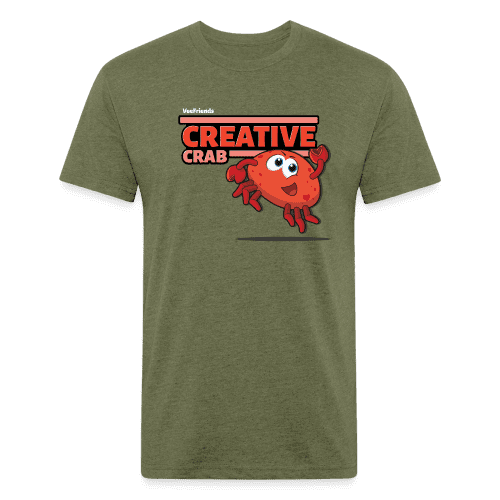 Creative Crab Character Comfort Adult Tee - heather military green