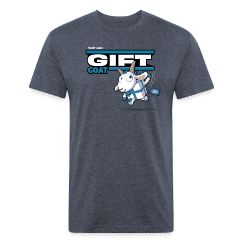 Gift Goat Character Comfort Adult Tee - heather navy