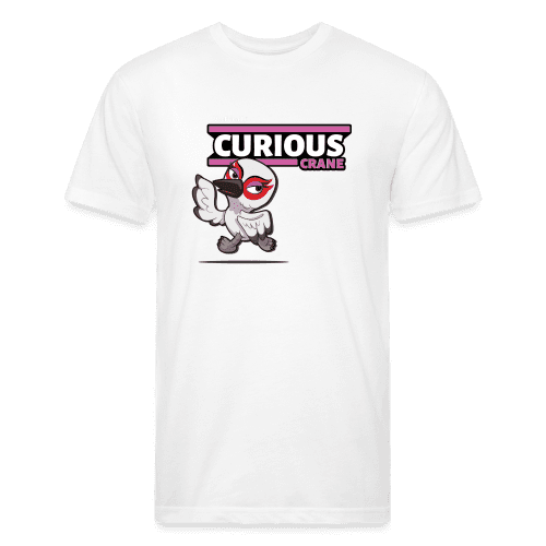 Curious Crane Character Comfort Adult Tee - white