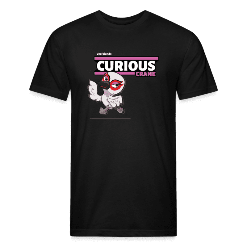 Curious Crane Character Comfort Adult Tee - black