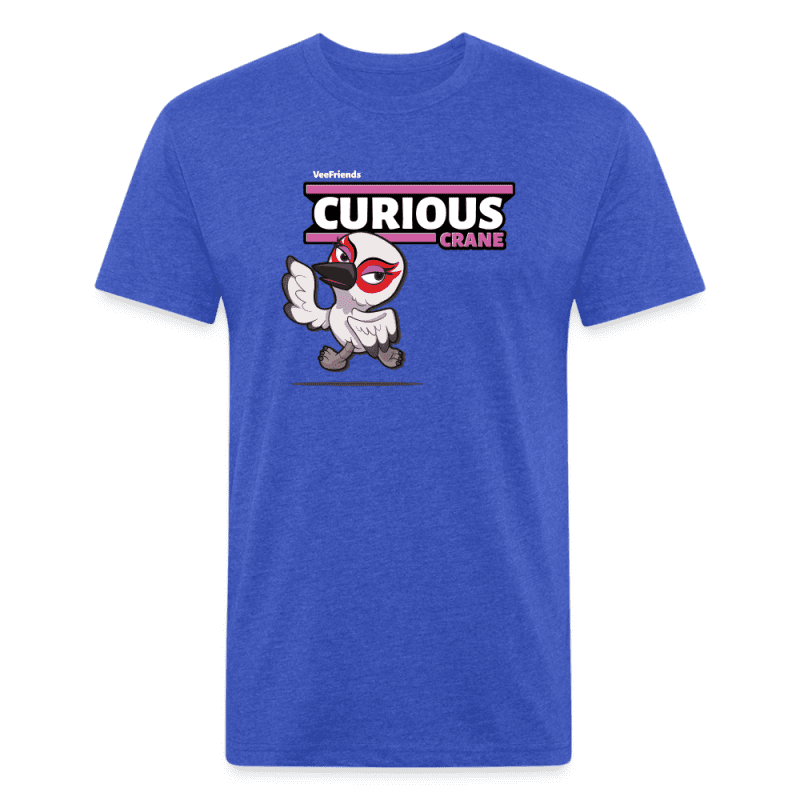 Curious Crane Character Comfort Adult Tee - heather royal