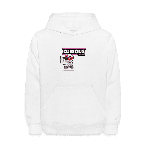 Curious Crane Character Comfort Kids Hoodie - white