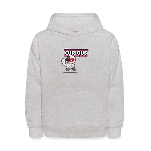 Curious Crane Character Comfort Kids Hoodie - heather gray