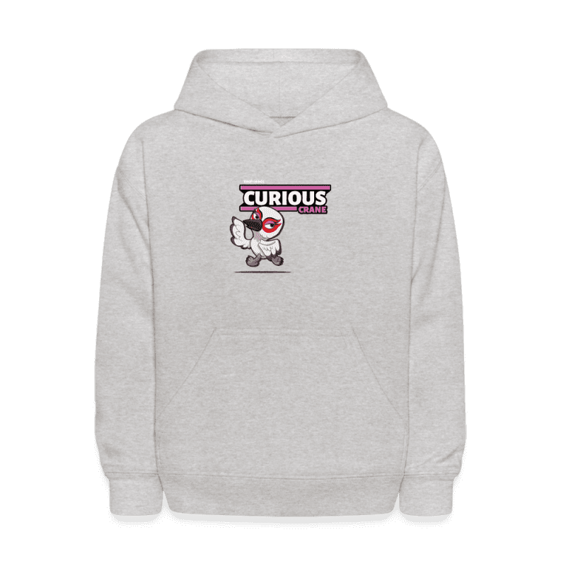 Curious Crane Character Comfort Kids Hoodie - heather gray