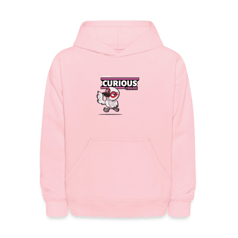 Curious Crane Character Comfort Kids Hoodie - pink