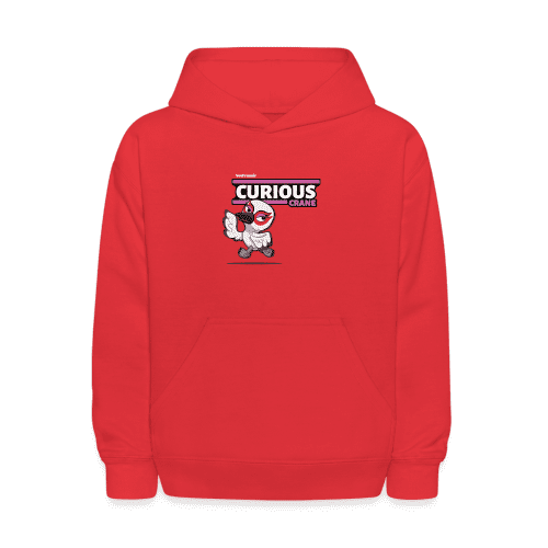 Curious Crane Character Comfort Kids Hoodie - red