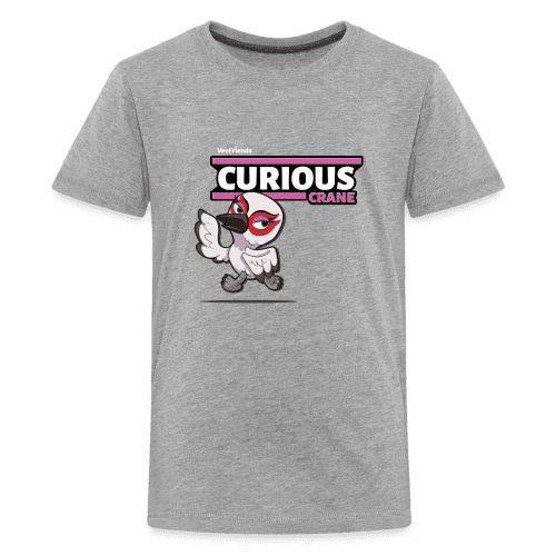 Curious Crane Character Comfort Kids Tee - heather gray