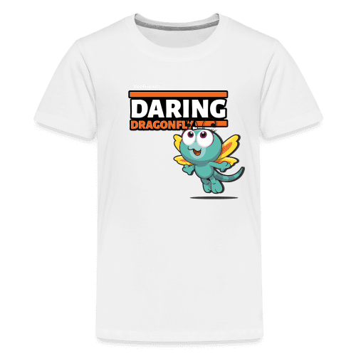 Daring Dragonfly Character Comfort Kids Tee - white