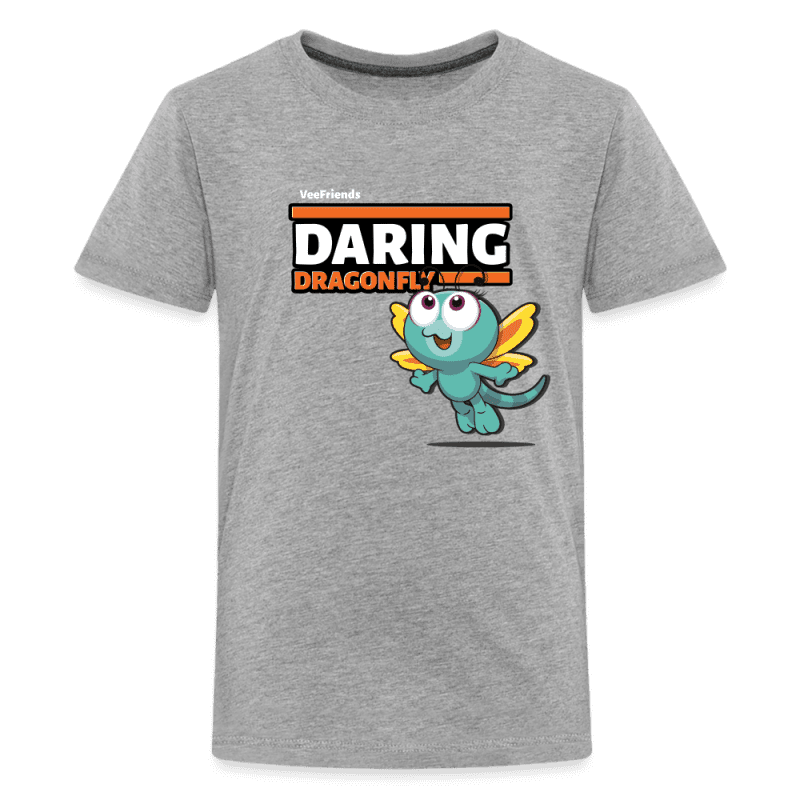 Daring Dragonfly Character Comfort Kids Tee - heather gray