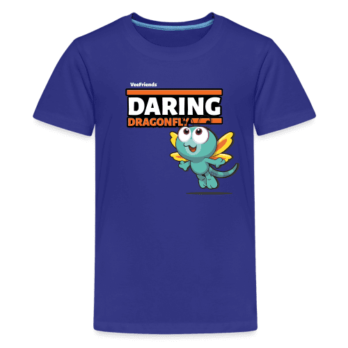 Daring Dragonfly Character Comfort Kids Tee - royal blue