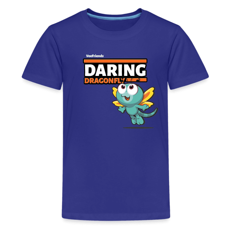 Daring Dragonfly Character Comfort Kids Tee - royal blue