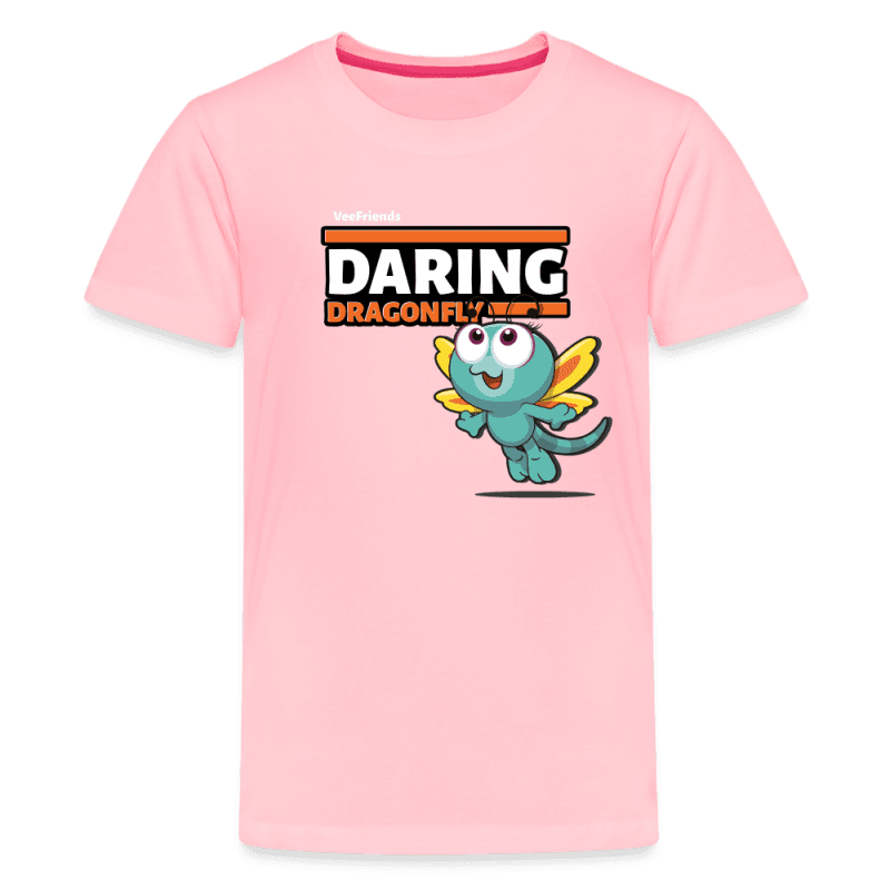 Daring Dragonfly Character Comfort Kids Tee - pink