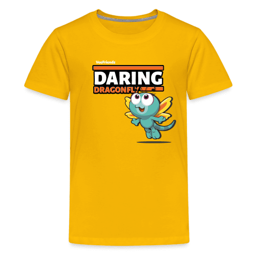 Daring Dragonfly Character Comfort Kids Tee - sun yellow