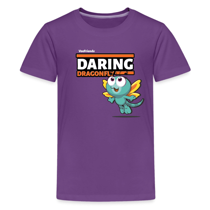 Daring Dragonfly Character Comfort Kids Tee - purple