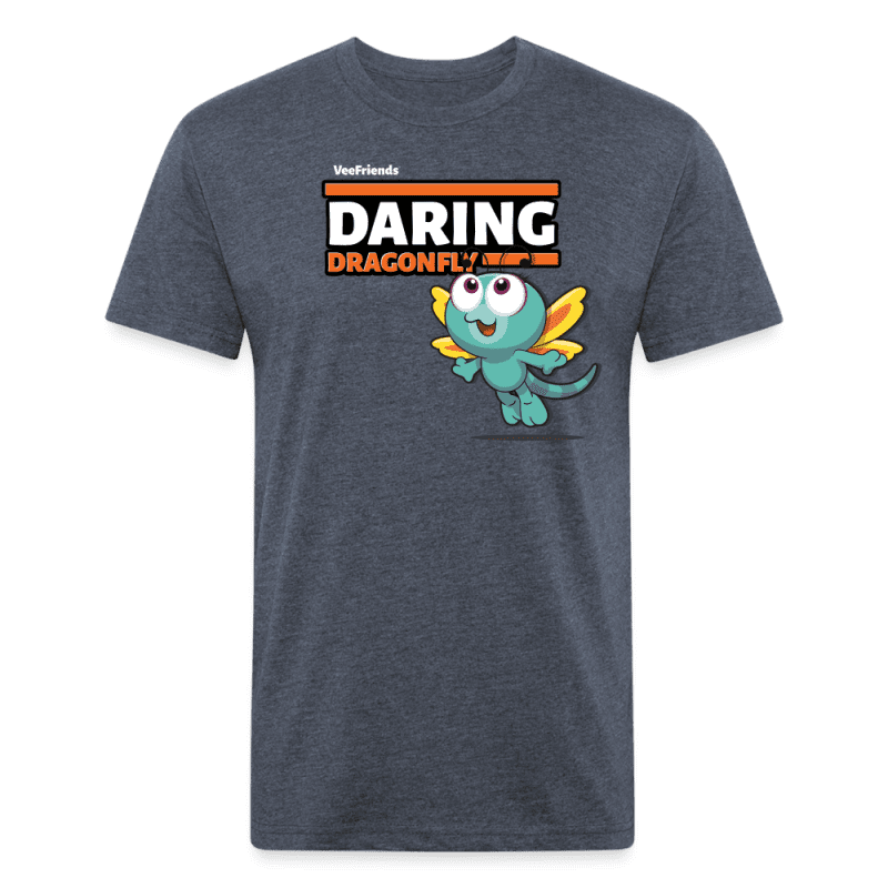 Daring Dragonfly Character Comfort Adult Tee - heather navy