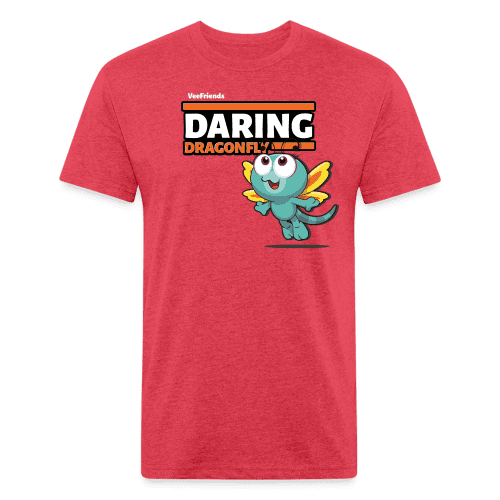 Daring Dragonfly Character Comfort Adult Tee - heather red