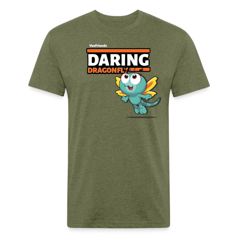 Daring Dragonfly Character Comfort Adult Tee - heather military green