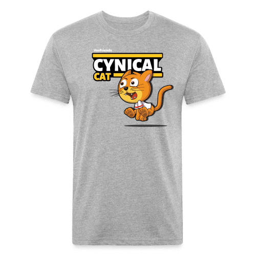 Cynical Cat Character Comfort Adult Tee - heather gray