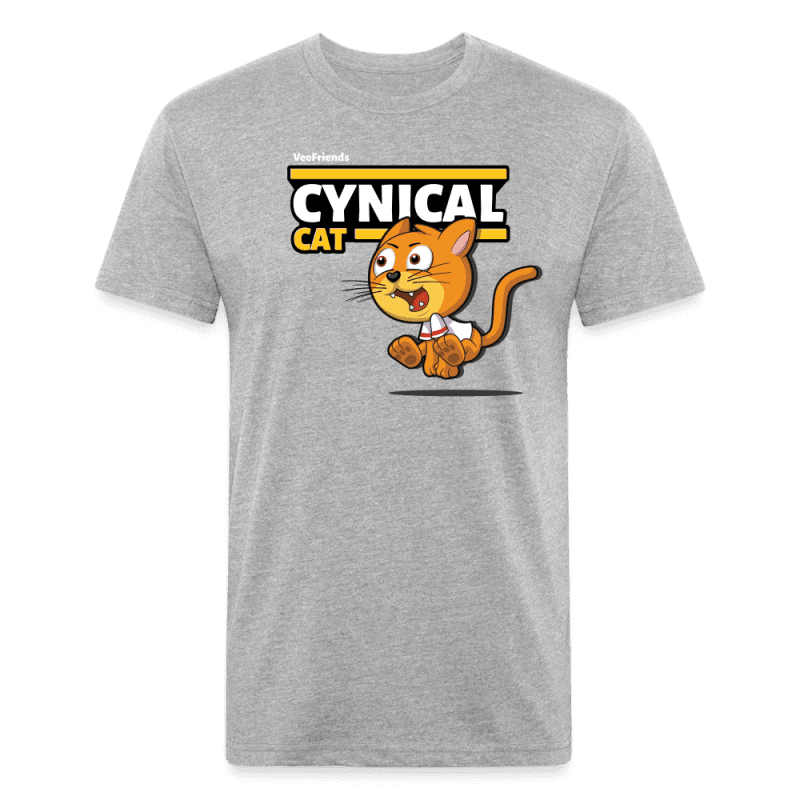 Cynical Cat Character Comfort Adult Tee - heather gray