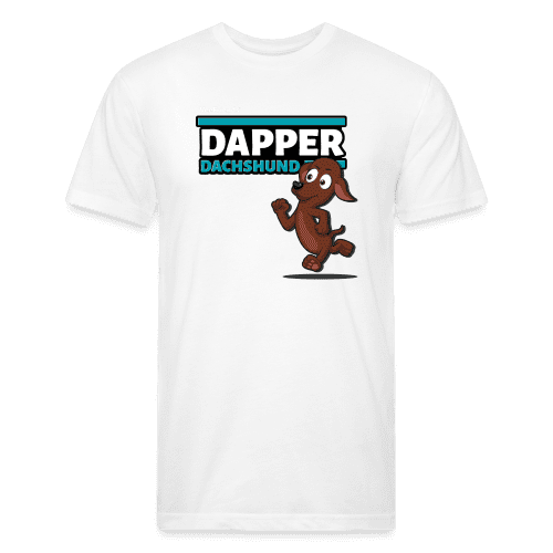 Dapper Dachshund Character Comfort Adult Tee - white