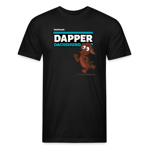 Dapper Dachshund Character Comfort Adult Tee - black