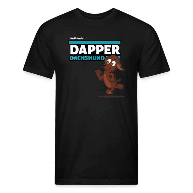 Dapper Dachshund Character Comfort Adult Tee - black