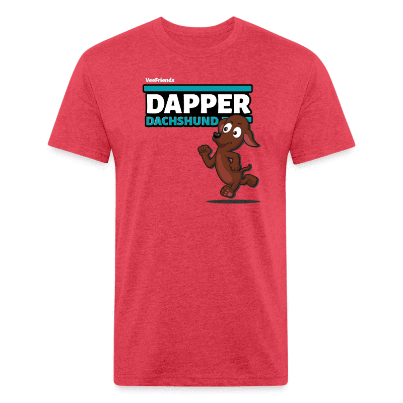 Dapper Dachshund Character Comfort Adult Tee - heather red