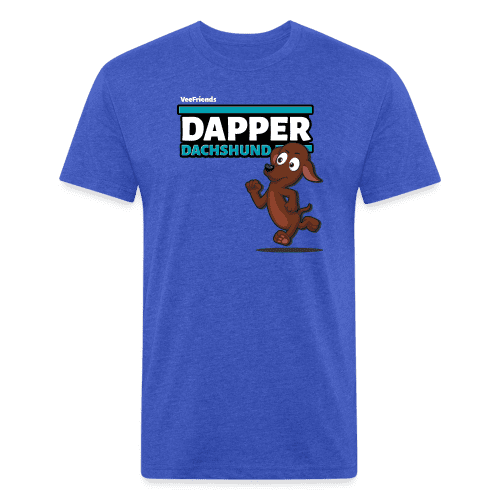 Dapper Dachshund Character Comfort Adult Tee - heather royal