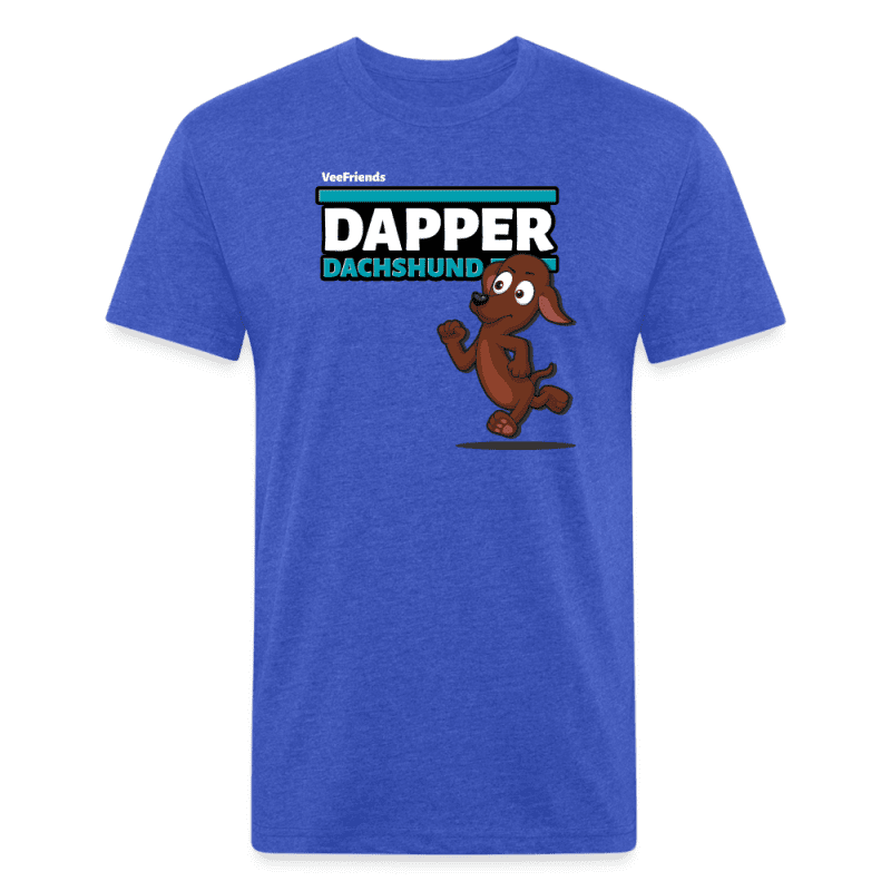 Dapper Dachshund Character Comfort Adult Tee - heather royal