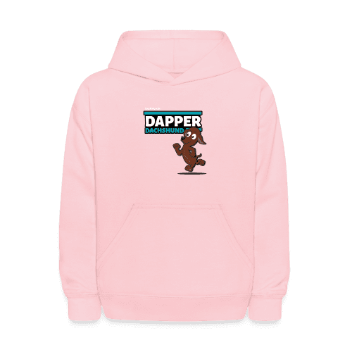 Dapper Dachshund Character Comfort Kids Hoodie - pink